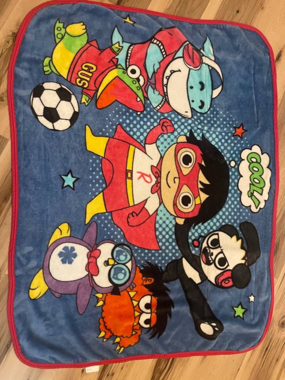 Ryan's World Super Blanky pocket watch Blanket Throw with combo panda